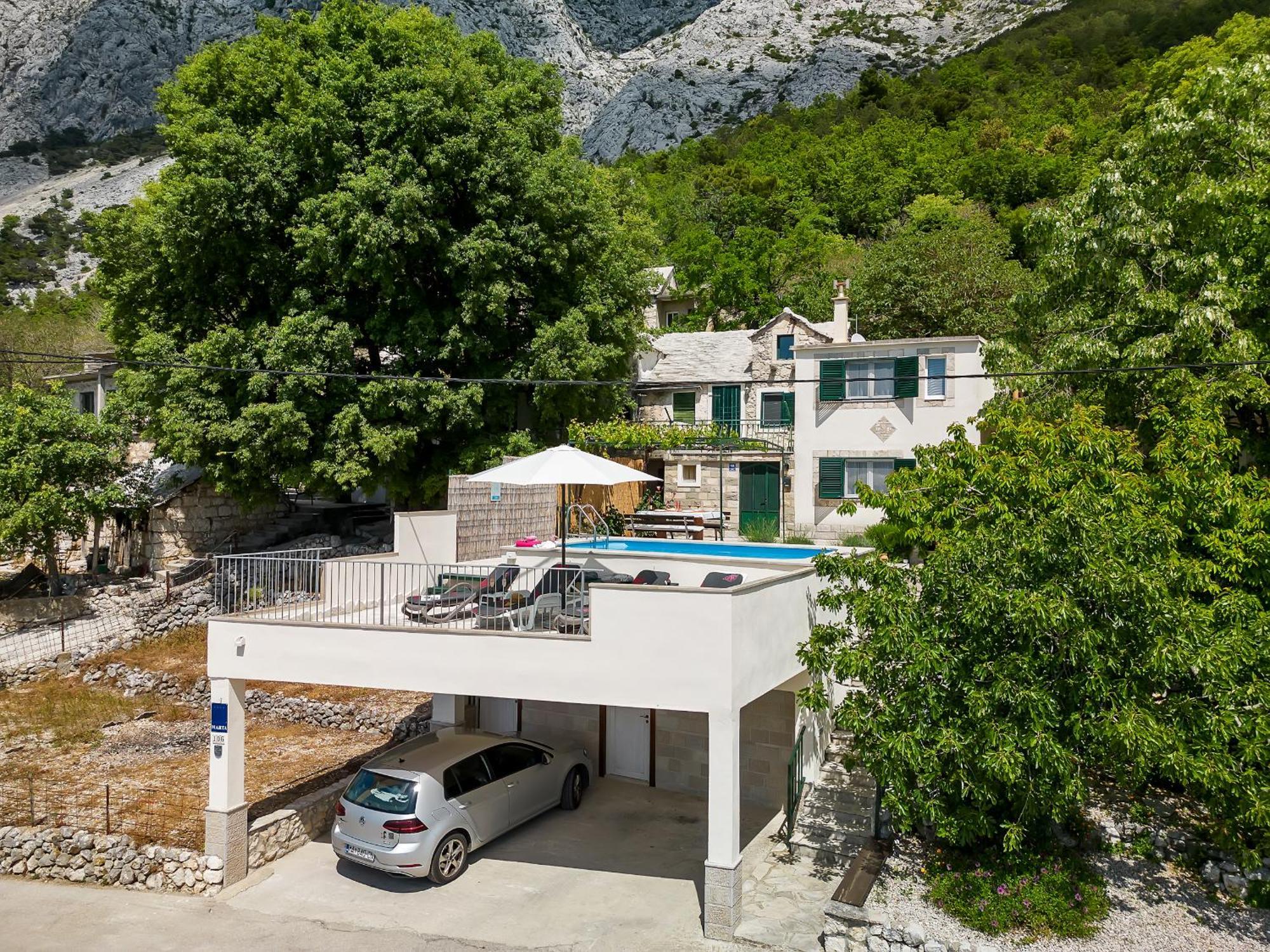 Holiday Home Marta With Heated Pool,Grill,Sea View Bast Экстерьер фото